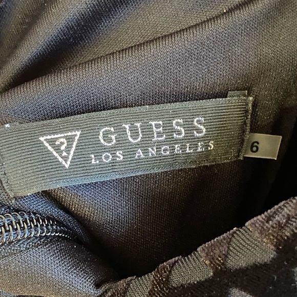 Guess black raised pattern of velvet - Picture 3 of 4